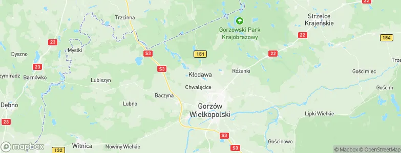 Kłodawa, Poland Map