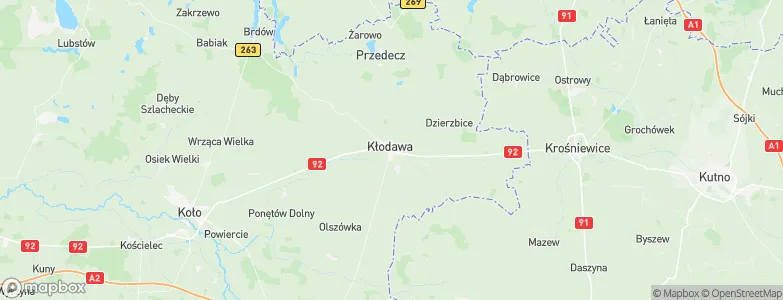 Kłodawa, Poland Map