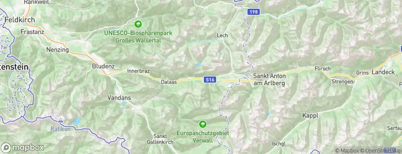 Klösterle, Austria Map