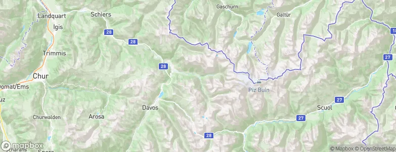Klosters-Serneus, Switzerland Map