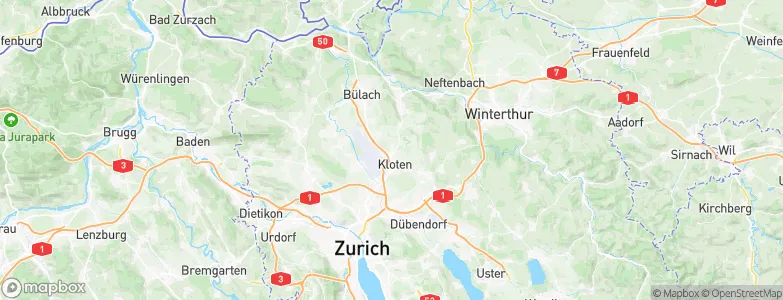 Kloten / Freienberg (Chanzler-Chlini Chaseren), Switzerland Map