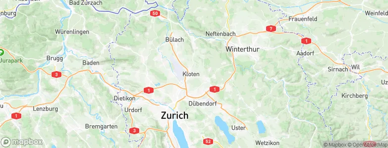 Kloten / Hostrass, Switzerland Map