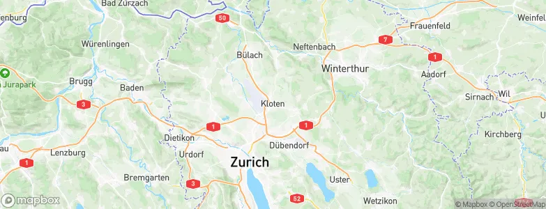 Kloten / Kloten (Zentrum), Switzerland Map
