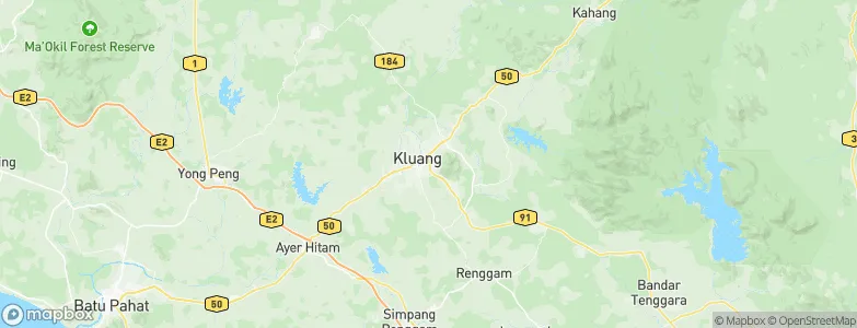 Kluang, Malaysia Map