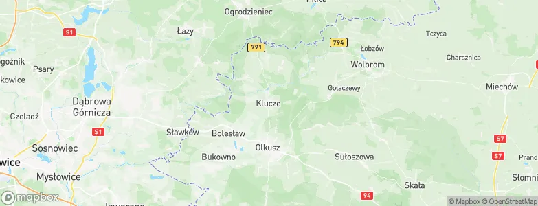Klucze, Poland Map