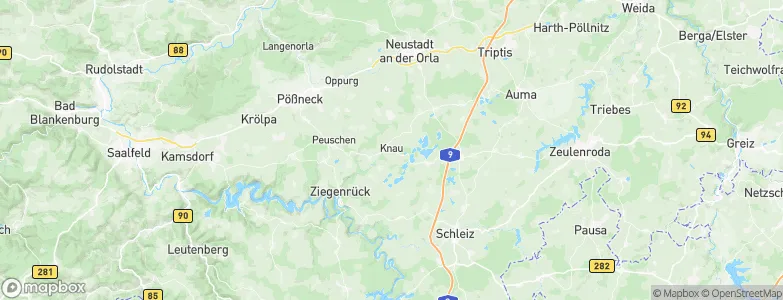 Knau, Germany Map