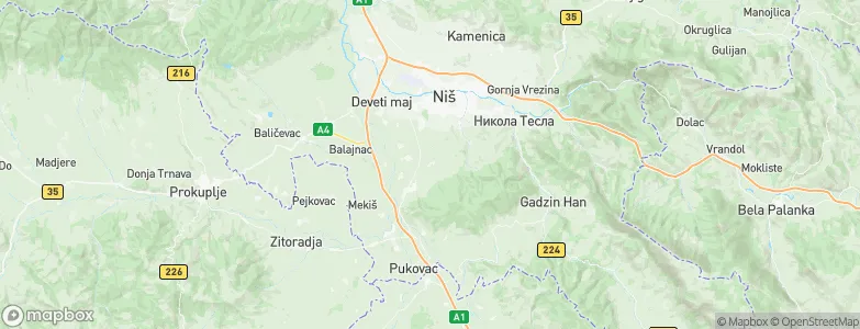 Knežica, Serbia Map