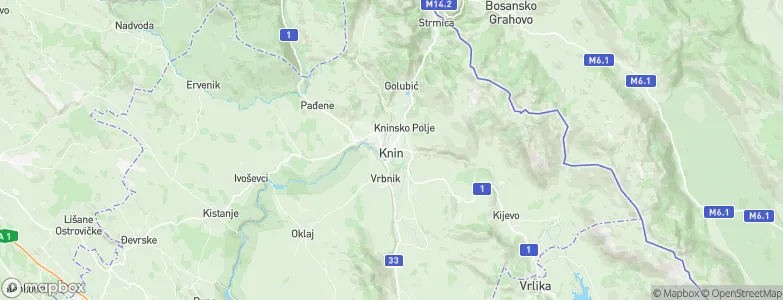 Knin, Croatia Map
