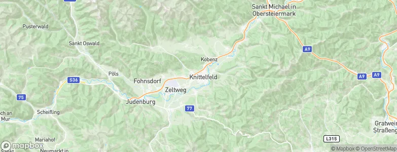 Knittelfeld, Austria Map