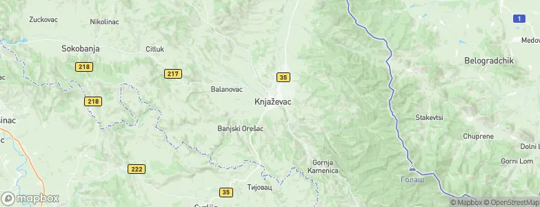 Knjazevac, Serbia Map