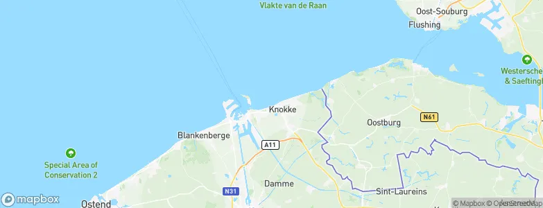Knokke-Heist, Belgium Map