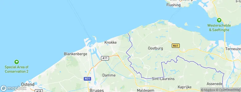 Knokke-Heist, Belgium Map