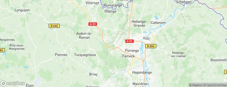 Knutange, France Map