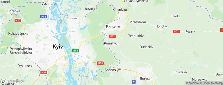 Knyazhichi, Ukraine Map