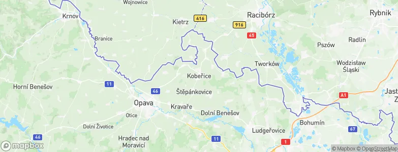Kobeřice, Czechia Map