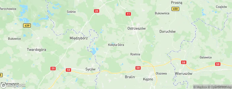 Kobyla Góra, Poland Map