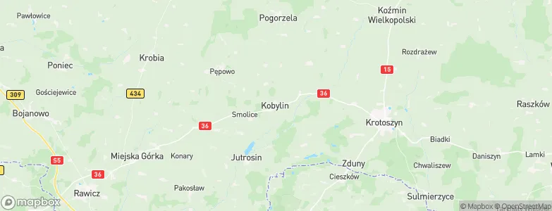 Kobylin, Poland Map