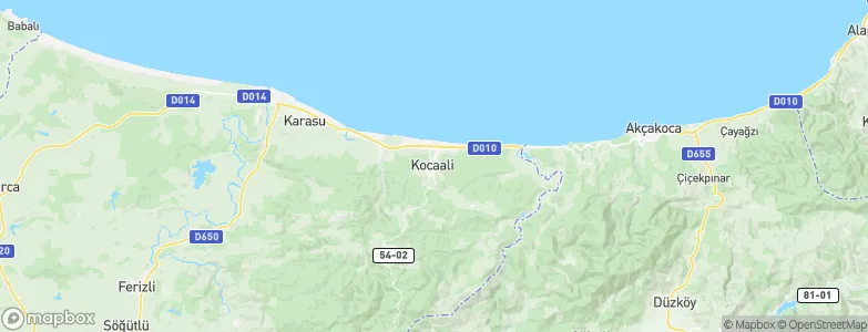 Kocaali, Turkey Map