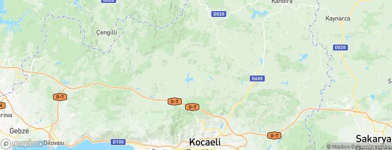 Kocaeli Province, Turkey Map