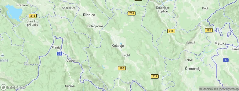 Kočevje, Slovenia Map
