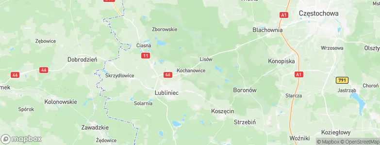 Kochanowice, Poland Map
