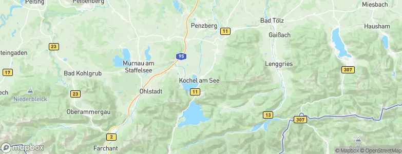 Kochel, Germany Map