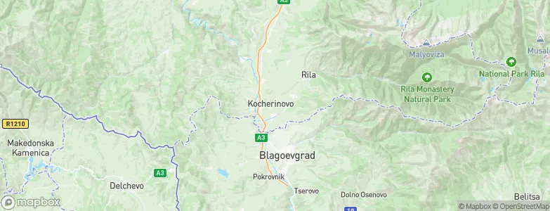 Kocherinovo, Bulgaria Map