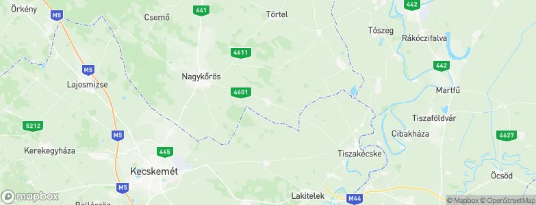 Kocsér, Hungary Map