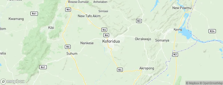 Koforidua, Ghana Map