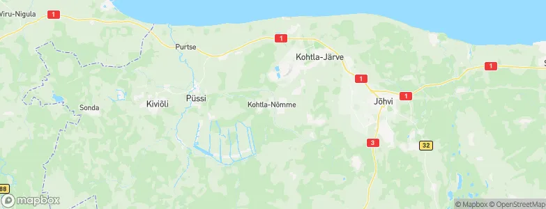 Kohtla-Nõmme vald, Estonia Map