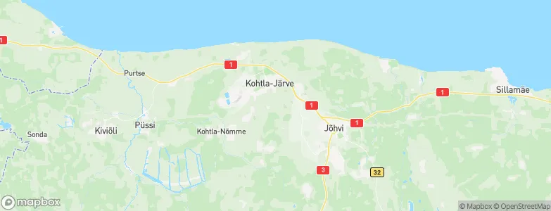 Kohtla vald, Estonia Map
