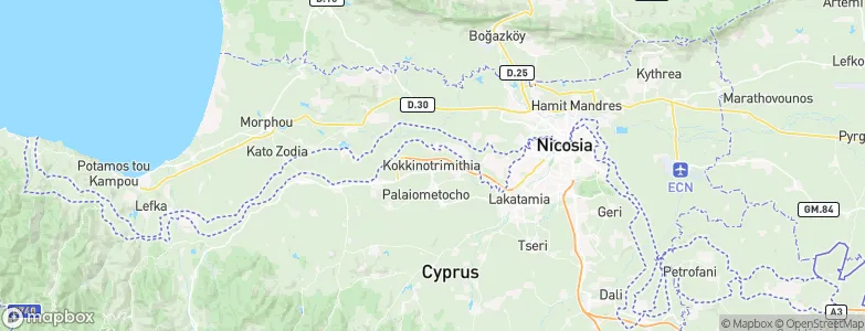 Kokkinotrimithiá, Cyprus Map