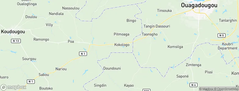 Kokologo, Burkina Faso Map