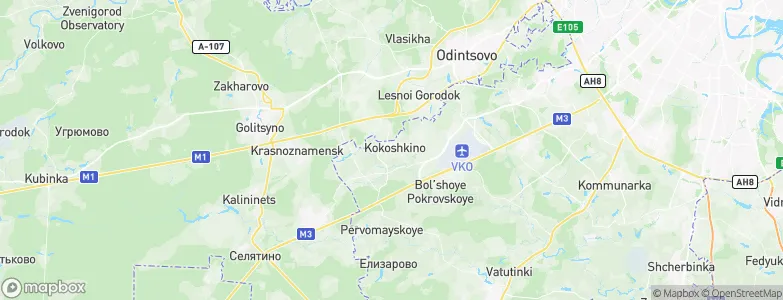 Kokoshkino, Russia Map