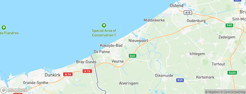 Koksijde, Belgium Map