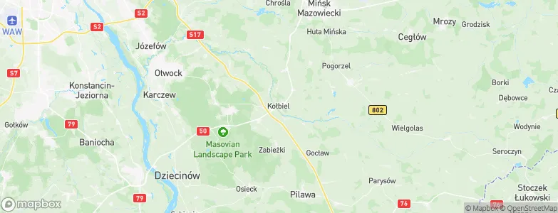 Kołbiel, Poland Map