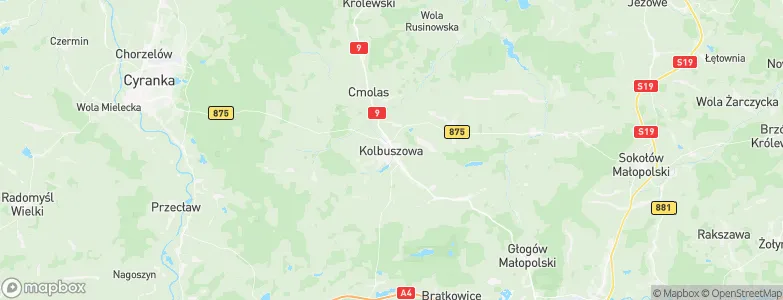 Kolbuszowa, Poland Map