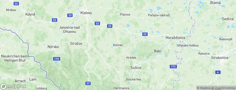 Kolinec, Czechia Map