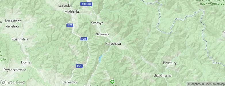 Kolochava, Ukraine Map