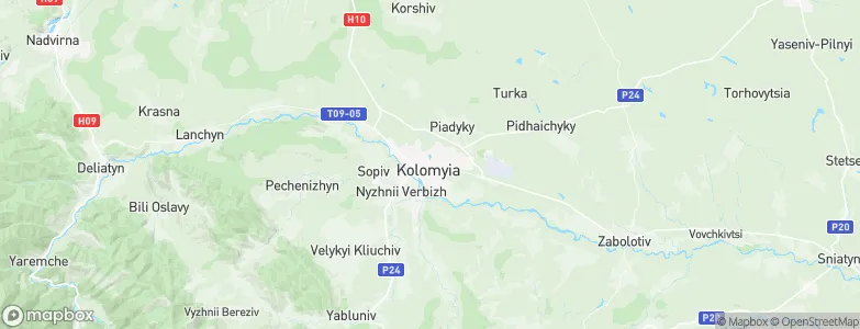 Kolomyia, Ukraine Map