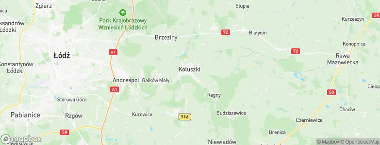 Koluszki, Poland Map
