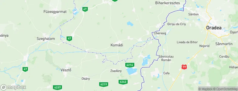 Komádi, Hungary Map