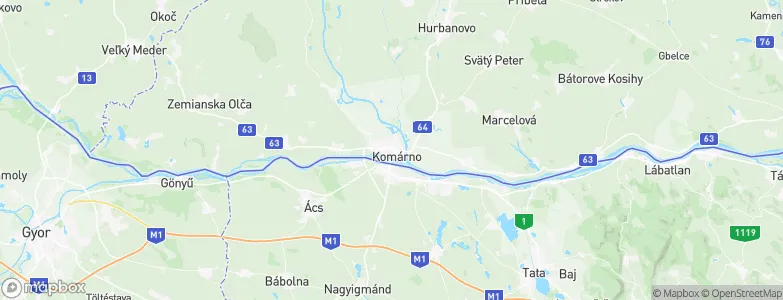 Komárno, Slovakia Map