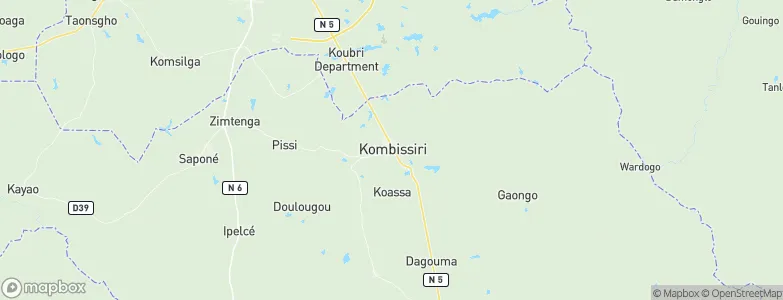 Kombissiri, Burkina Faso Map