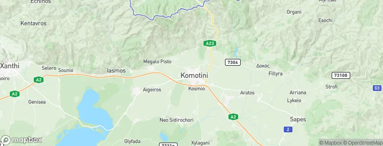 Komotini, Greece Map