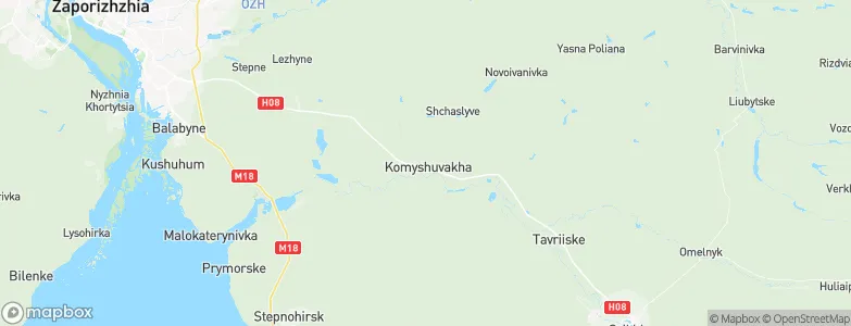 Komyshuvakha, Ukraine Map