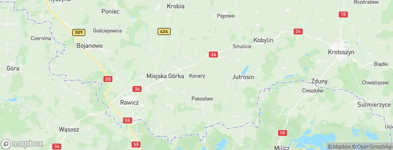 Konary, Poland Map