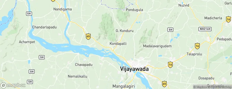 Kondapalle, India Map