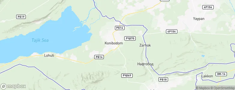 Konibodom, Tajikistan Map