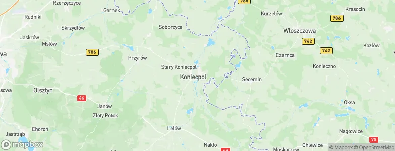 Koniecpol, Poland Map